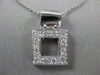 ESTATE .77CTW DIAMOND 14KT WHITE GOLD SQUARE OPEN WINDOW FILIGREE PENDANT #17404