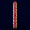 2.99CT AAA RUBY 14KT YELLOW GOLD 3D CLASSIC SHARED PRONG ETERNITY FUN LOVE RING