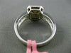 ESTATE GIA .93CT DIAMOND 18KT TWO TONE GOLD 3D HALO CUSHION CUT ENGAGEMENT RING