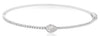 .55CT DIAMOND 14KT WHITE GOLD ROUND & PEAR BEZEL SOLITAIRE CUFF BANGLE BRACELET