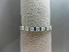 ESTATE .15CT DIAMOND 14KT WHITE GOLD 3D 5 STONE CHANNEL WEDDING ANNIVERSARY RING