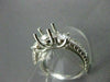 ESTATE .85CT DIAMOND 18KT WHITE GOLD FILIGREE SEMI MOUNT ENGAGEMENT RING #2423
