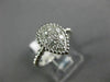 ESTATE WIDE .40CT DIAMOND 14K WHITE GOLD CLUSTER MILGRAIN BEADED PEAR SHAPE RING