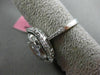 ESTATE LARGE .65CT DIAMOND 18KT WHITE GOLD 3D NUGGET HALO MATTE & SHINY FUN RING