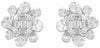 EXTRA LARGE 4.9CT DIAMOND 18K WHITE GOLD MULTI SHAPE FLOWER SQUARE STUD EARRINGS