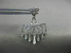 ESTATE LARGE .23CT DIAMOND 14KT WHITE GOLD BUTTERFLY CHANDELIER HANGING EARRINGS