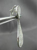 ESTATE LARGE 3.35CT DIAMOND 18KT WHITE GOLD 3D RAIN DROP FLOATING DROP EARRINGS