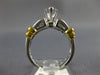 DIAMOND 18KT YELLOW GOLD & PLATINUM MARQUISE SEMI MOUNT ENGAGEMENT RING #21089