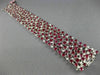 ESTATE EXTRA WIDE 38.47CT DIAMOND RUBY 18KT WHITE GOLD 3D ETOILE TENNIS BRACELET