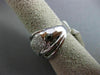 ESTATE LARGE 1.56CT DIAMOND 18KT WHITE GOLD 3D MULTI ROW CRISS CROSS LOVE RING