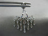 ESTATE LARGE .23CT DIAMOND 14KT WHITE GOLD BUTTERFLY CHANDELIER HANGING EARRINGS