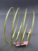 ESTATE WIDE 5.25CT AAA PINK SAPPHIRE 14KT YELLOW GOLD 3D SNAKE BANGLE BRACELET