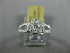 ESTATE .66CT DIAMOND 14KT WHITE GOLD 3D CLASSIC INVISIBLE ROUND ENGAGEMENT RING