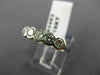 ESTATE 1CT DIAMOND 18KT WHITE GOLD 5 STONE BEZEL WEDDING ANNIVERSARY RING #4453