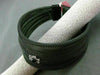 ESTATE .10CT DIAMOND ONYX 18KT WHITE GOLD FLOWER STAINLESS STEEL BANGLE BRACELET