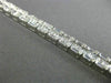 ESTATE WIDE 5.58CT ROUND BAGUETTE DIAMOND 18KT WHITE GOLD SQUARE TENNIS BRACELET