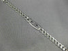 ESTATE LONG 14KT WHITE GOLD 3D SQUARE LINK SOLID ITALIAN ANKLE BRACELET #23674