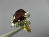 3.55CT DIAMOND & AAA PINK TOURMALINE 14K 2 TONE GOLD PEAR SHAPE ENGAGEMENT RING
