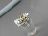 ESTATE 1.74CT WHITE & FANCY YELLOW DIAMOND 18KT GOLD PEAR SHAPE ENGAGEMENT RING