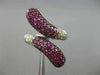 ESTATE WIDE 2.76CT DIAMOND & AAA PINK SAPPHIRE 18K WHITE & BLACK GOLD SNAKE RING