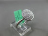 ESTATE LARGE .40CT DIAMOND 18KT WHITE GOLD 3D CLUSTER CIRCULAR CLASSIC RING