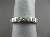 ESTATE .70CT DIAMOND 14KT WHITE GOLD 3D 7 STONE CHANNEL ANNIVERSARY RING #12459