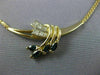 ANTIQUE 1.20CT DIAMOND & AAA SAPPHIRE 14K YELLOW GOLD 3D MARQUISE NECKLACE #2690