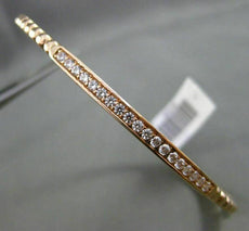 ESTATE .38CT ROUND DIAMOND 14KT ROSE GOLD 3D CLASSIC 3.5mm BANGLE BRACELET