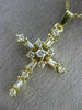 ESTATE LARGE 1.0CT ROUND & BAGUETTE DIAMOND 14KT YELLOW GOLD 3D PENDANT #20837
