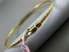 ESTATE .15CT DIAMOND 14KT TWO TONE GOLD ELONGATED PAVE FLEXIBLE BANGLE BRACELET