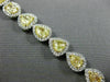 ESTATE 12.37CT WHITE & FANCY YELLOW DIAMOND 18K 2 TONE GOLD LOVE TENNIS BRACELET