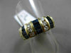 ESTATE WIDE 1.95CT DIAMOND & SAPPHIRE 14KT YELLOW GOLD 3D MULTI ROW WEDDING RING