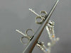 ESTATE LONG 2.25CT DIAMOND 14KT WHITE GOLD 3D HEART LOVE HALO HANGING EARRINGS