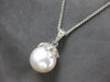 .15CT DIAMOND & AAA SOUTH SEA PEARL 14KT WHITE GOLD PALM TREE FLOATING PENDANT