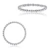 .08CT DIAMOND 18KT WHITE GOLD 2MM SQUARE GEOMETERICAL ETERNITY ANNIVERSARY RING