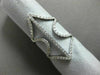 ESTATE MASSIVE .71CT DIAMOND 18KT WHITE GOLD DOUBLE SIDED OPEN ANCHOR FUN RING