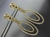 ESTATE LARGE 3.21CT DIAMOND 18KT YELLOW GOLD 3D OVAL CHANDELIER HANGING EARRINGS