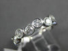 ESTATE .75CT ROUND DIAMOND 14KT WHITE GOLD WAVE BEZEL ETOILE ANNIVERSARY RING