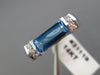 ESTATE 1.42CT DIAMOND & AAA BLUE TOPAZ 14KT WHITE GOLD COCKTAIL RING #21119