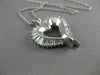ESTATE 1.65CTW DIAMOND 14K WHITE GOLD OPEN 3D HEART PENDANT + CHAIN FG VVS #9889