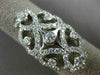 ESTATE LARGE 2.33CT DIAMOND 14K WHITE GOLD 3D OPEN FILIGREE ETOILE COCKTAIL RING
