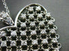 ANTIQUE EXTRA LARGE 1..50CT DIAMOND 14KT WHITE GOLD FLOATING HEART PENDANT #844