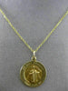 ESTATE 14KT YELLOW GOLD CIRCULAR SAINT JUDE THADDEUS PRAY FOR US PENDANT #25010