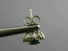 ESTATE 2.36CT DIAMOND & AAA SAPPHIRE 14KT WHITE GOLD FLOWER STUD EARRINGS #26438
