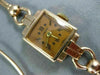ANTIQUE WIDE LUSSERNA 14KT ROSE GOLD CLASSIC SQUARE SWISS LADIES WATCH #501