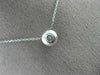 ESTATE .15CT ROUND CUT DIAMOND 14K WHITE GOLD 3D CLASSIC SOLITAIRE PENDANT #4332