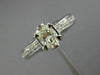 ESTATE .76CT ROUND & OVAL DIAMOND 18KT WHITE GOLD CLASSIC ENGAGEMENT RING #25941