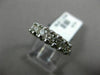 ESTATE .65CT ROUND DIAMOND 14KT WHITE GOLD 7 STONE WEDDING ANNIVERSARY RING 5mm