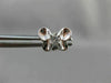 ANTIQUE .16CT DIAMOND BUTTERFLY 3D 18KT WHITE GOLD EARRINGS ELEGANT!! #9672