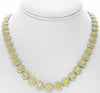 LARGE 21.68CT WHITE & FANCY YELLOW DIAMOND 18KT 2 TONE GOLD 3D ETERNITY NECKLACE